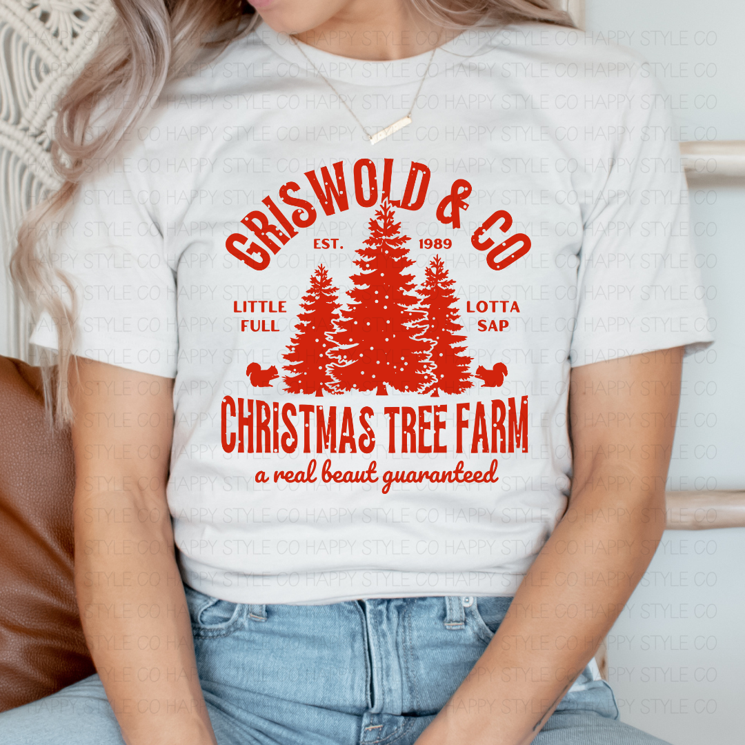 Christmas Tree Farm Solid Red