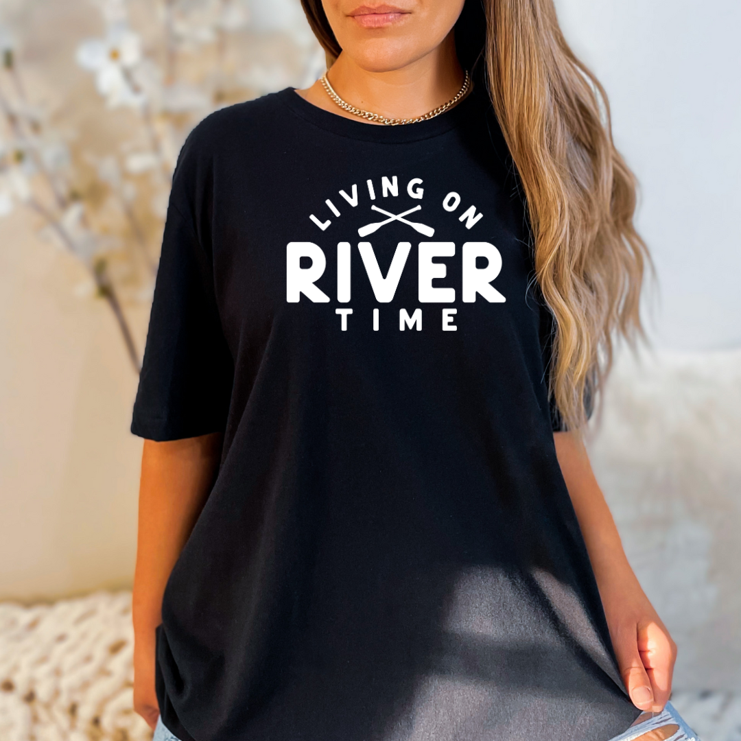 Living On River Time White