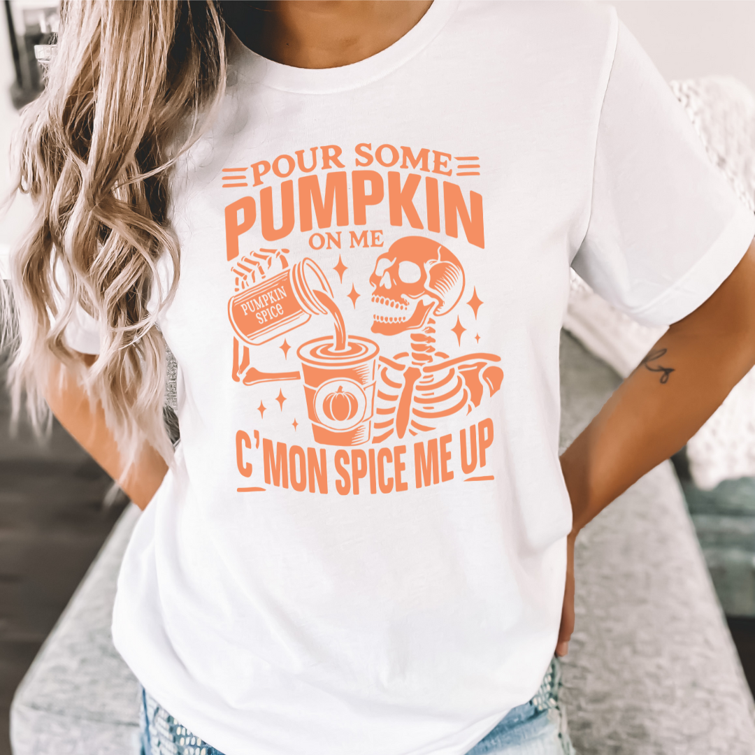 Pour Some Pumpkin On Me Orange Skellie