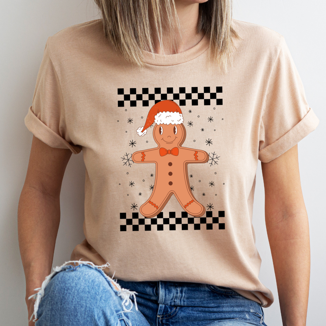 Retro Christmas Checkered - Gingerbread