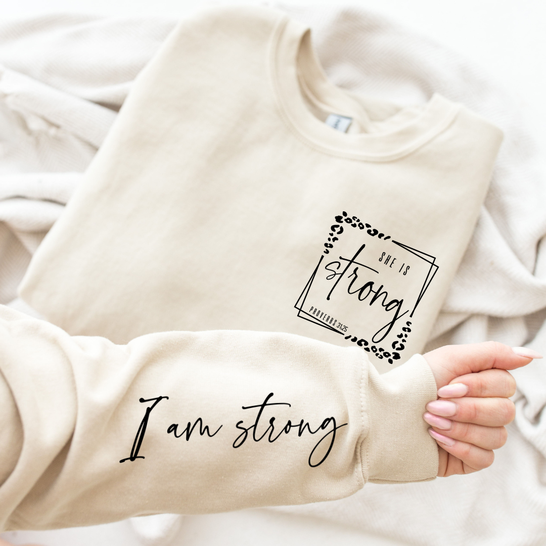 She is Strong Sleeve Print