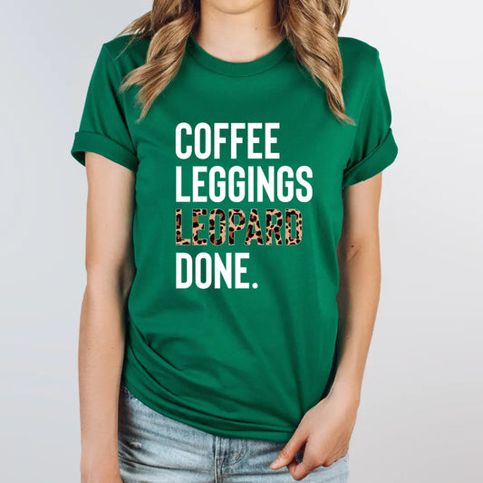 Coffee Leggings Leopard Done