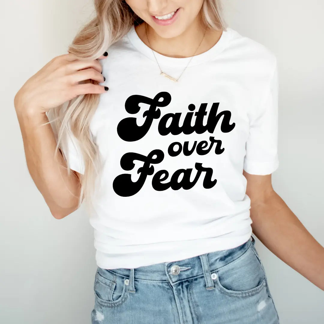 Faith Over Fear Bold Cursive