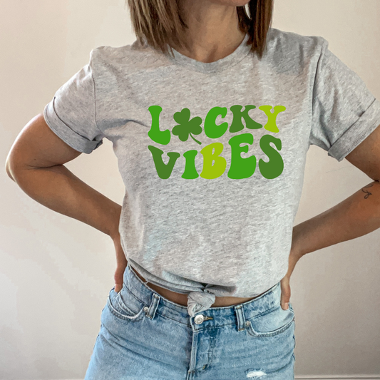 Lucky Vibes Wavy Text