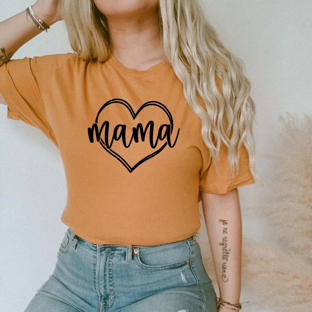 Mama Text in Heart