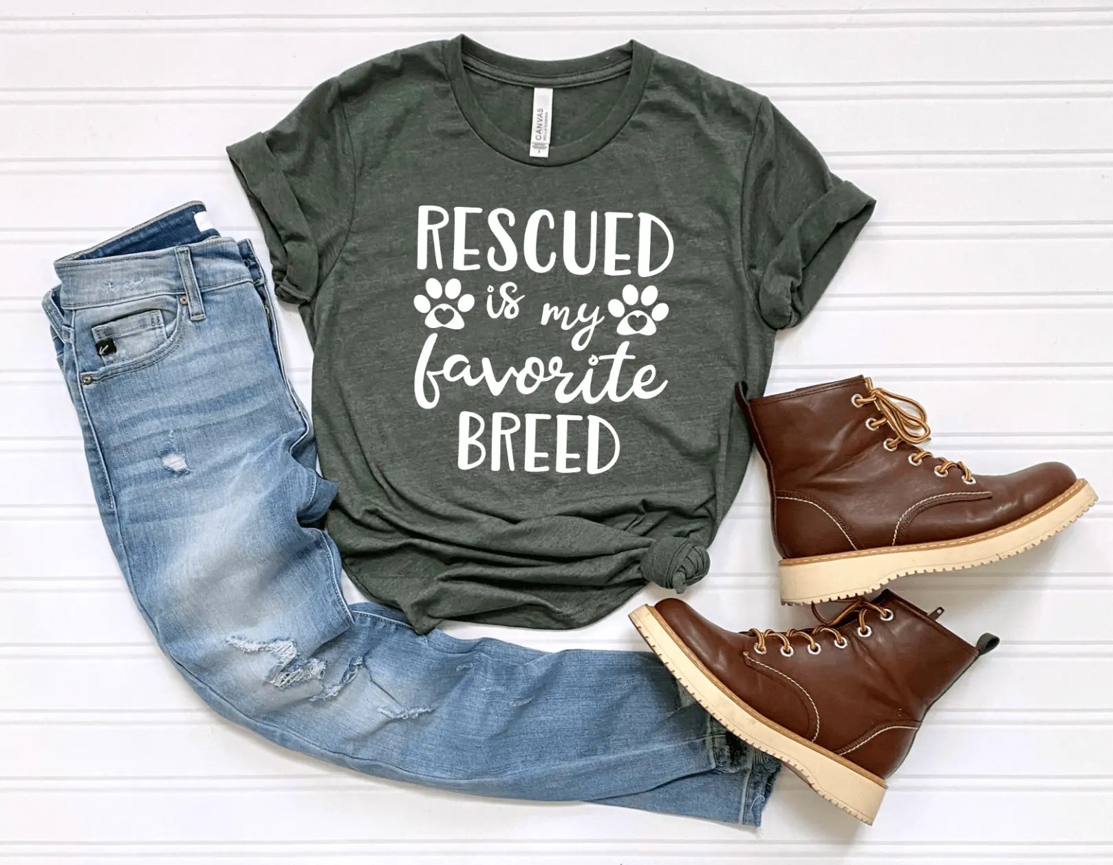 Rescued is My Favorite Breed - Happy Style Co