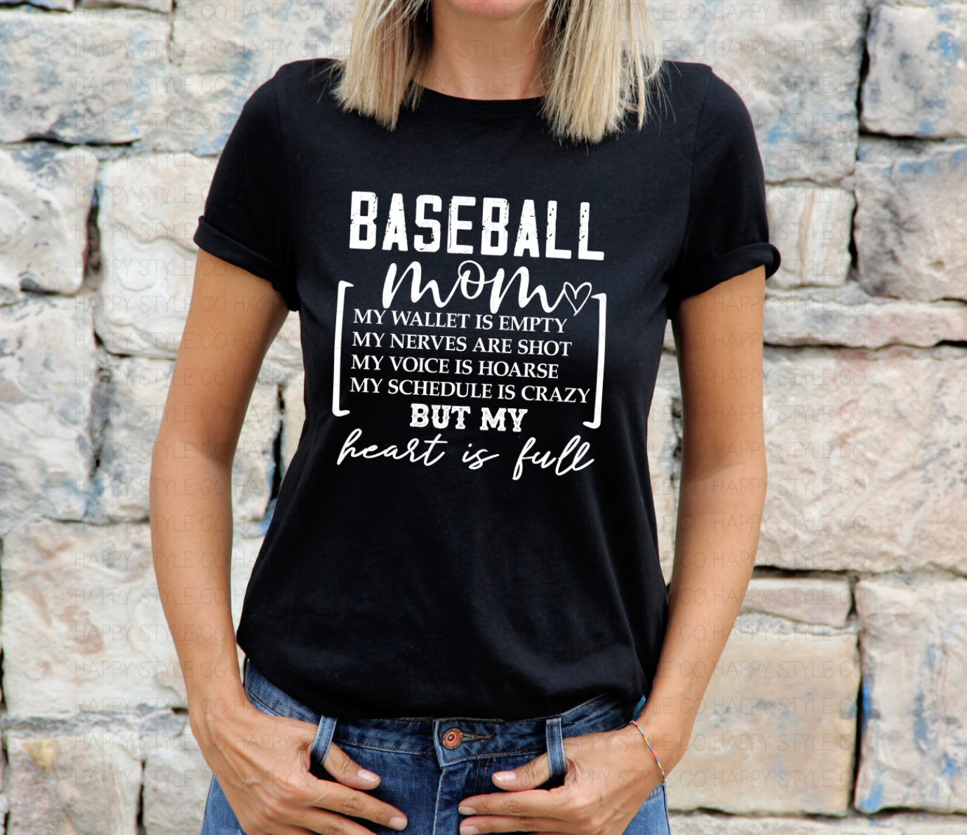 Baseball Mom List Heart is Full