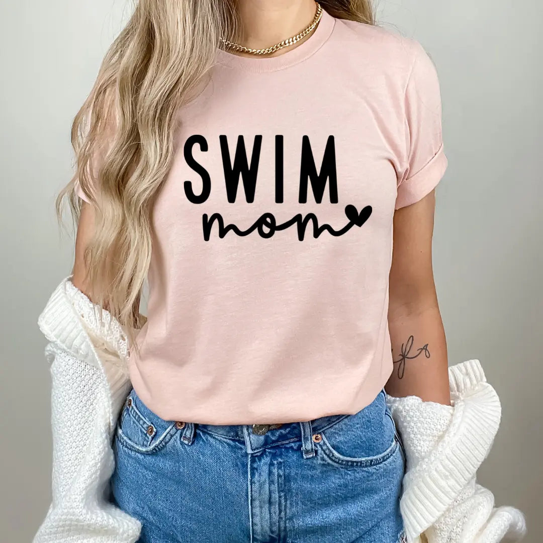 Swim Mom Heart