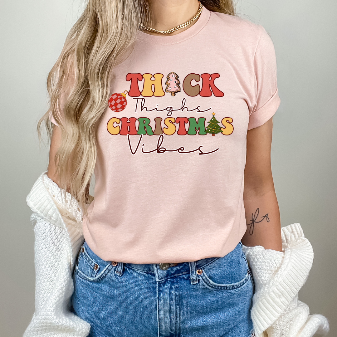 Thick Thighs Christmas Vibes - Multi Font