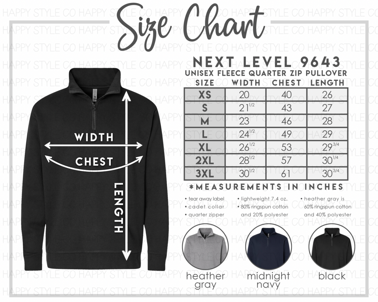 Unisex 1/4 Zip Sweatshirt